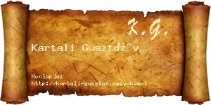 Kartali Gusztáv névjegykártya