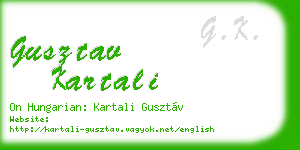 gusztav kartali business card